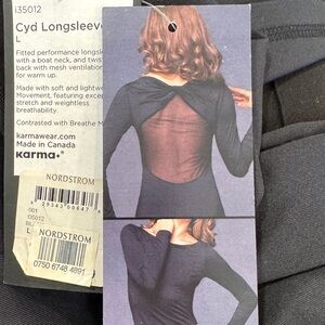 Karma Women's Elegant Black Long Sleeve Top